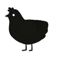 A black chicken with a neck-band pattern