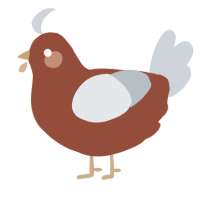 A russet and mist chicken