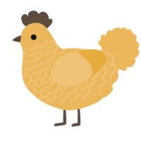 A honey chicken with a lace pattern