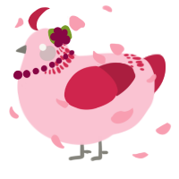 A rose and crimson chicken with a neck-band pattern