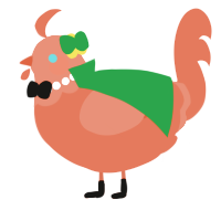 A vermilion chicken with a head pattern