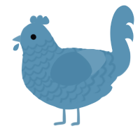 A brown chicken with a lace pattern