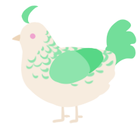 A cream and spring chicken with a half-lace pattern