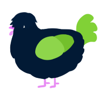 A tumblr and grass chicken
