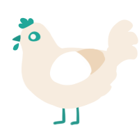 A cream chicken