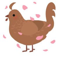 A brown chicken with a half-lace pattern