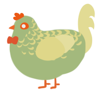 A overcast and navy chicken with a half-lace pattern