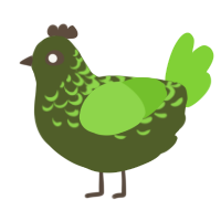 (unnamed), a olive and grass chicken with a half-lace pattern