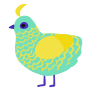 (unnamed), a mint and yellow chicken with a lace pattern