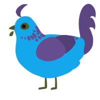 A sky and overcast chicken with a neck-speckle pattern