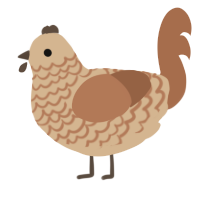 wool, a beige and brown chicken with a lace pattern