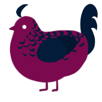 A wine and tumblr chicken with a half-lace pattern