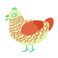 GetInto Hypnosis Mic, a apple and vermilion chicken with a lace pattern