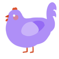 A lilac chicken
