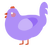 A lilac chicken