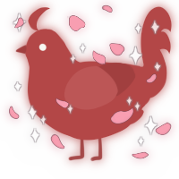 A red chicken
