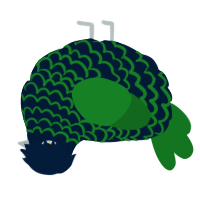 A tumblr and leaf chicken with a lace pattern