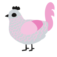 (unnamed), a mist and pink chicken with a lace pattern