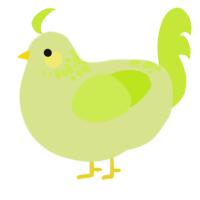 A lemon and lime chicken with a neck-speckle pattern