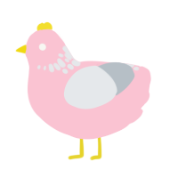 (unnamed), a rose and mist chicken with a neck-speckle pattern