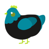 A sable and sea chicken with a head pattern