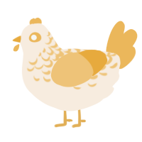 A cream and honey chicken with a half-lace pattern