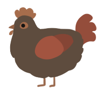 A bark and russet chicken