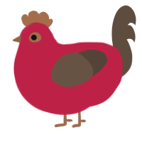 A crimson and bark chicken