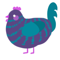 A overcast and sea chicken with a bar pattern