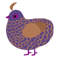 A overcast and brown chicken with a lace pattern