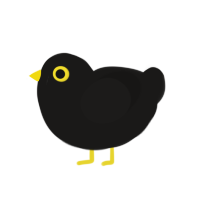A sable chicken