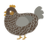 A bark and ash chicken with a lace pattern