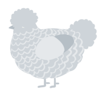 A mist chicken with a lace pattern
