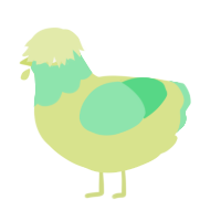 A lemon and spring chicken with a head pattern