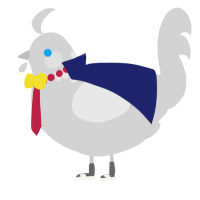 A mist chicken with a neck-speckle pattern