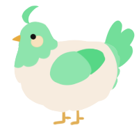 A cream and spring chicken with a head pattern