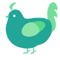 A turquoise and spring chicken