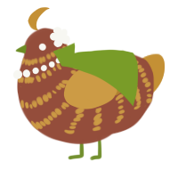 A russet and gold chicken with a bar pattern