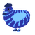 A lime and wine chicken with a bar pattern