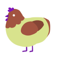 A lemon and russet chicken with a head pattern