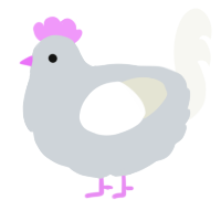 A mist and white chicken