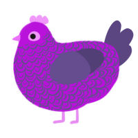 And why you ourple, a amethyst and overcast chicken with a double-lace pattern