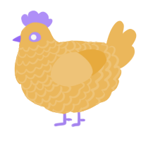 A honey chicken with a lace pattern
