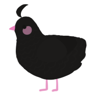 hollyhock, a sable chicken with a lace pattern