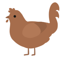 A brown chicken