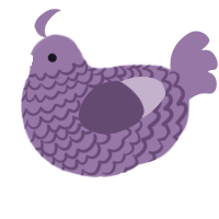 A gluppy chicken with a lace pattern