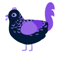 grpae juce, a tumblr and blurple chicken with a half-lace pattern