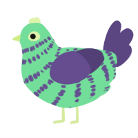 UFO, a spring and overcast chicken with a bar pattern