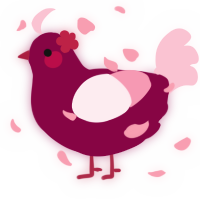 A maroon and rose chicken