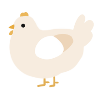 A cream chicken